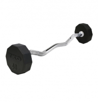 Fixed Curl Rubber Barbell